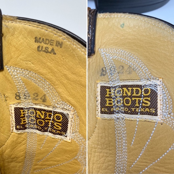 VTG Hondo Full Quill Ostrich Leather Western Boots - Picture 7 of 8